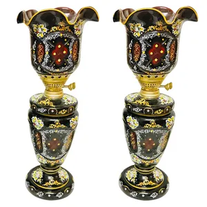 شمعدان مدل لاله چراغ سه پوست کد HZ250 بسته دو عددی