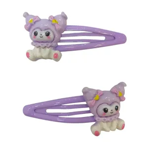 گیره مو دخترانه مدل انبری کرومی کد VEN-KK01 بسته 2 عددی