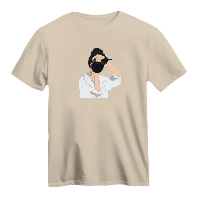 تی شرت آستین کوتاه زنانه مدل عکاس کد 03