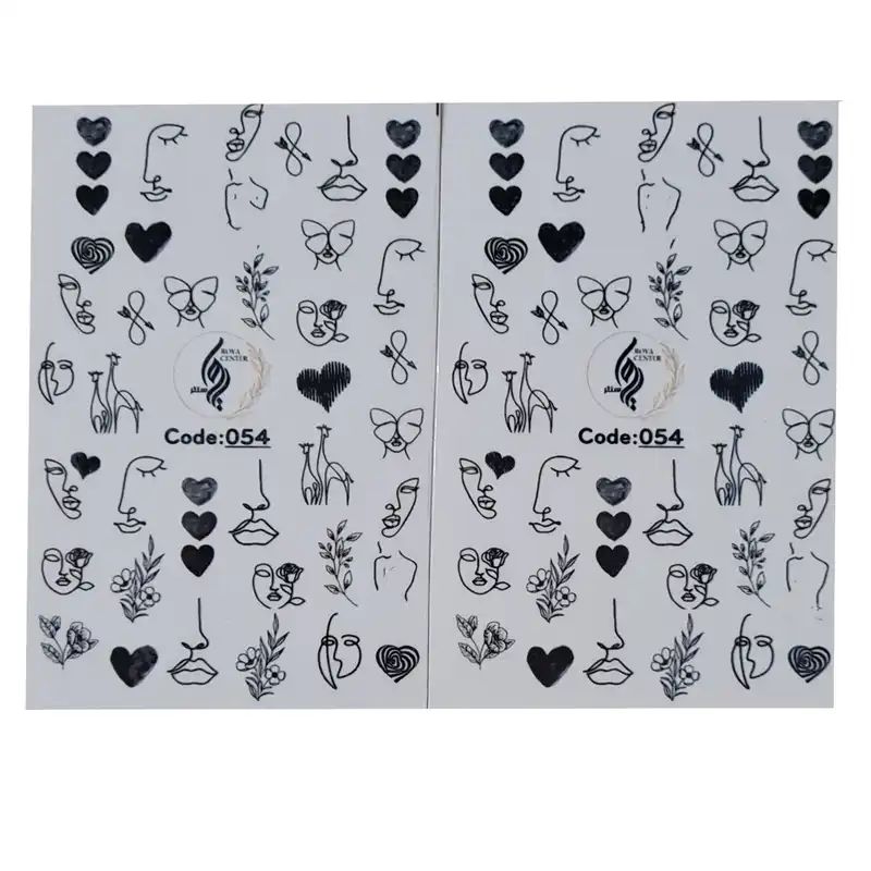 برچسب لنز ناخن رویاسنتر مدل054 مجموعه 2 عددی