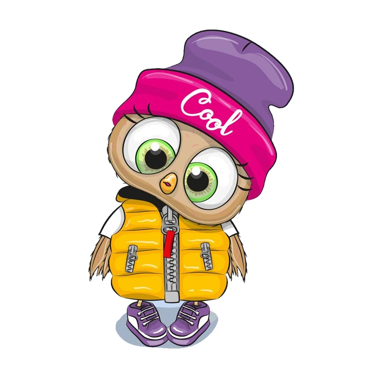 استیکر پارچه و لباس پاد آفرین مدل جغد کد 57