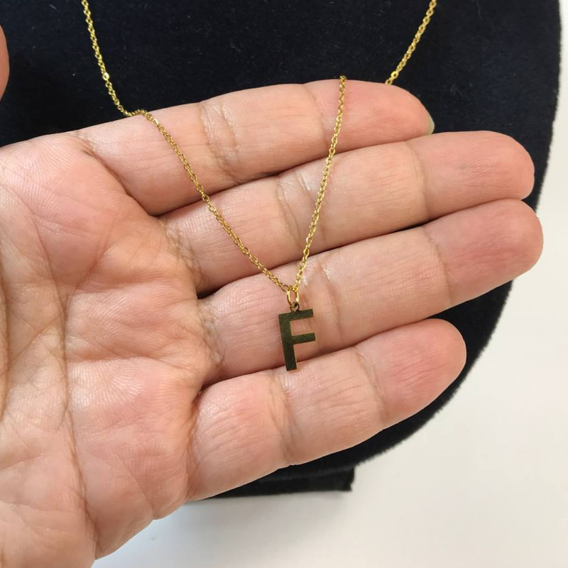 گردنبند زنانه مدل حرف f