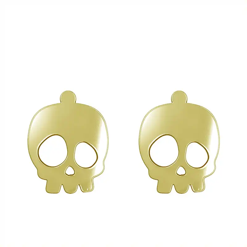 گوشواره طلا 18 عیار زنانه مدوپد مدل جمجمه کد GA1-15719