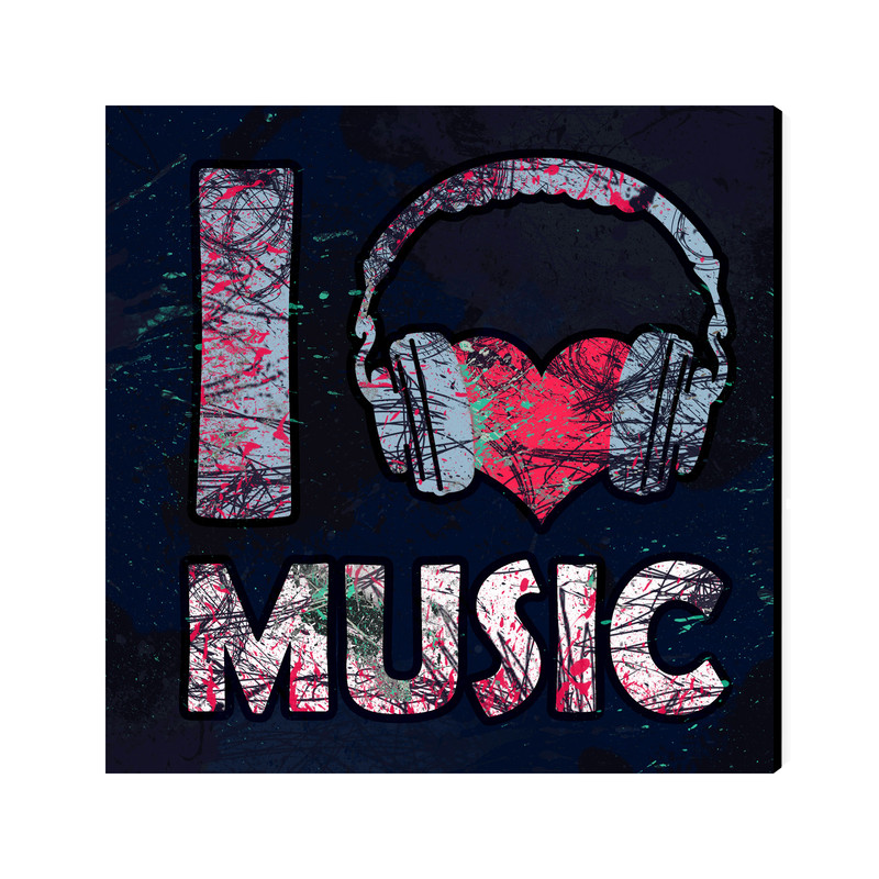 تابلو شاسی عرش مدل فانتزی موسیقی I Love Music کد As2313