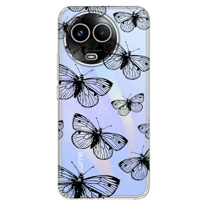 کاور مگافون طرح پروانه مدل C54-B مناسب برای گوشی موبایل ریلمی 11 5G / 11X