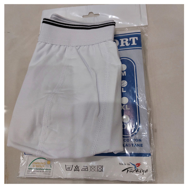 شورت مردانه مدل باکسر ترک کد AS1499 رنگ سفید شورت مردانه مدل باکسر ترک کد AS1499 رنگ سفید
