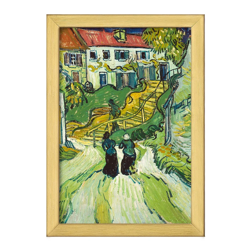 تابلو خندالو طرح راه پله در اوور ونسان ونگوگ (Van Gogh) کد 36826