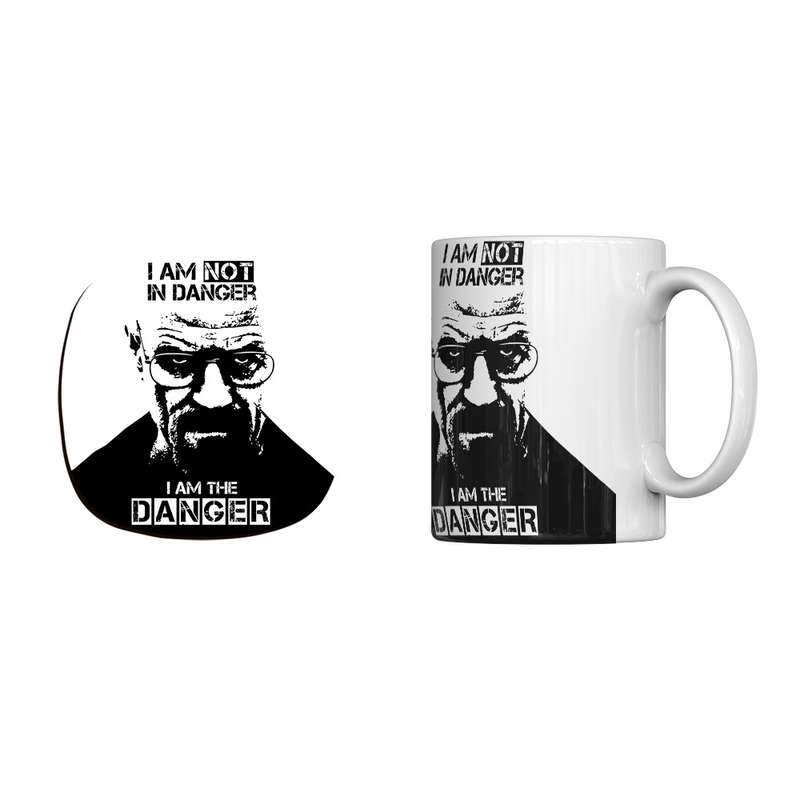 ماگ ترمه طراحان ایده مدل I am the danger کد cfp217 به همراه زیرلیوانی 