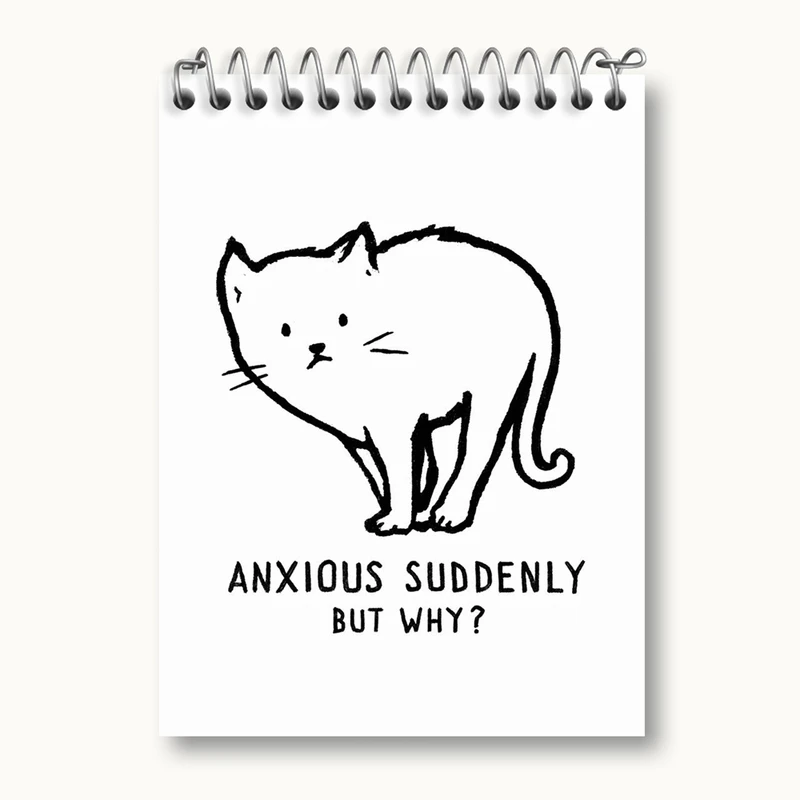 دفتر یادداشت 50 برگ خندالو مدل گربه مضطرب کد 29317