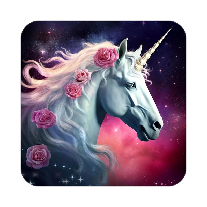 زیر لیوانی کاکتی طرح اسب تک شاخ و یونیکورن مدل mp33058