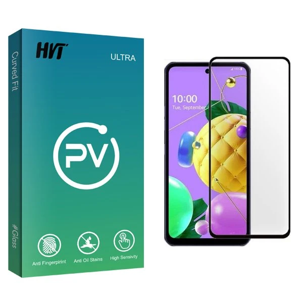 محافظ صفحه نمایش شیشه ای اچ وی تی مدل PV مناسب برای گوشی موبایل ال جی Q52