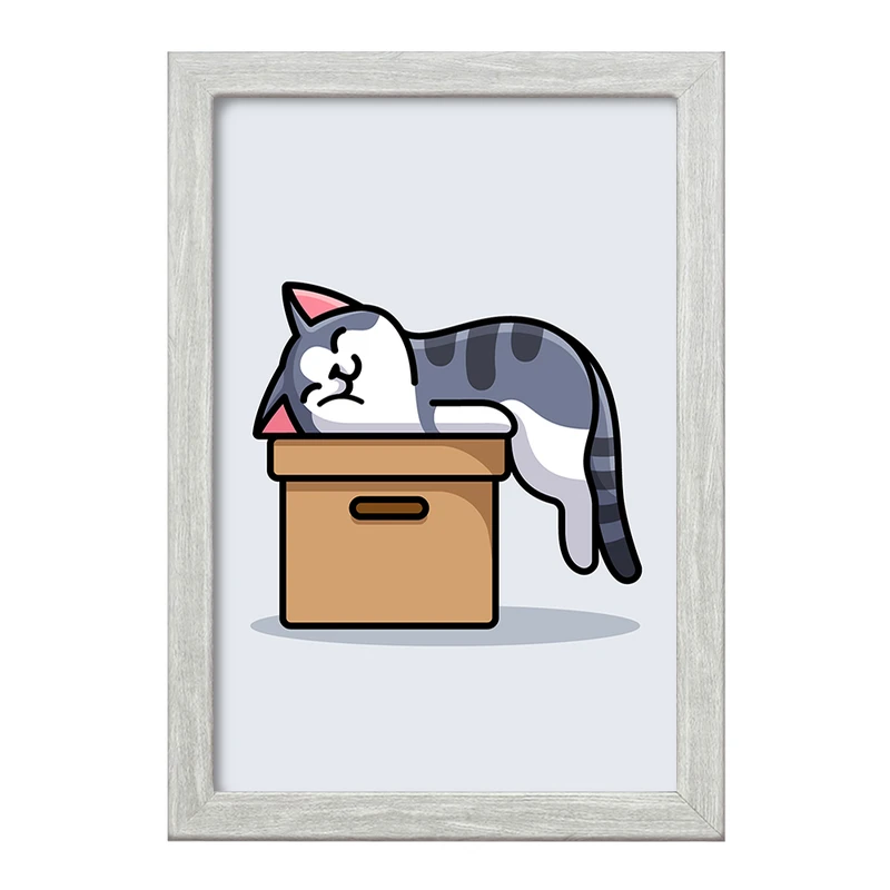 تابلو خندالو طرح حیوانات بامزه گربه کد 28391