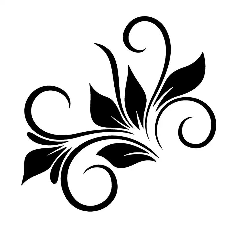 شابلون باتیس آرت طرح گل و بوته کد 50-650