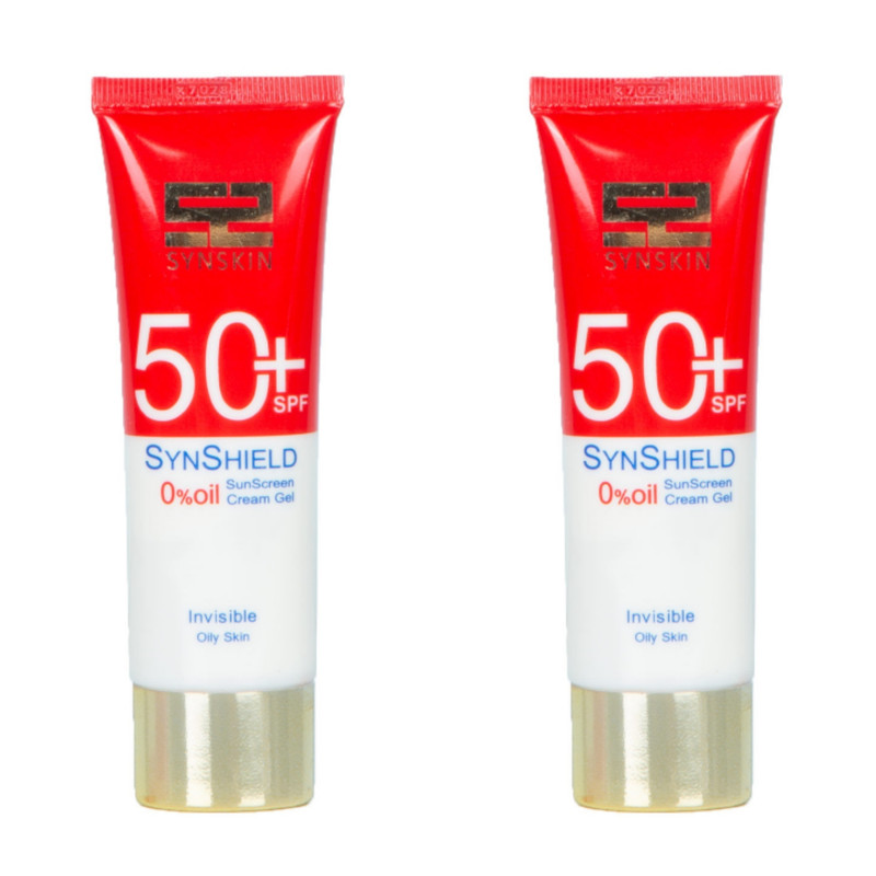 کرم ژل ضد آفتاب سان اسکین مدل Invisible حجم 50 میلی لیتر مجموعه 2 عددی