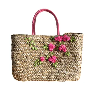 سبد حصیر بافی مدل شکوفه بهاری