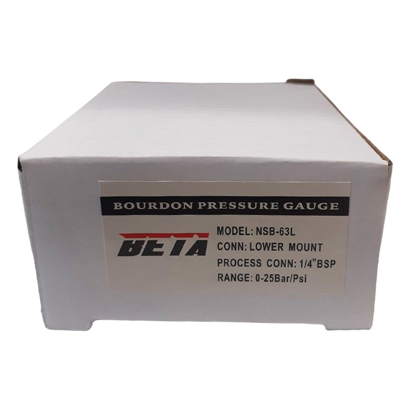 گیج فشار بتا مدل 25bar-6cm-LF گیج فشار بتا مدل 25bar-6cm-LF