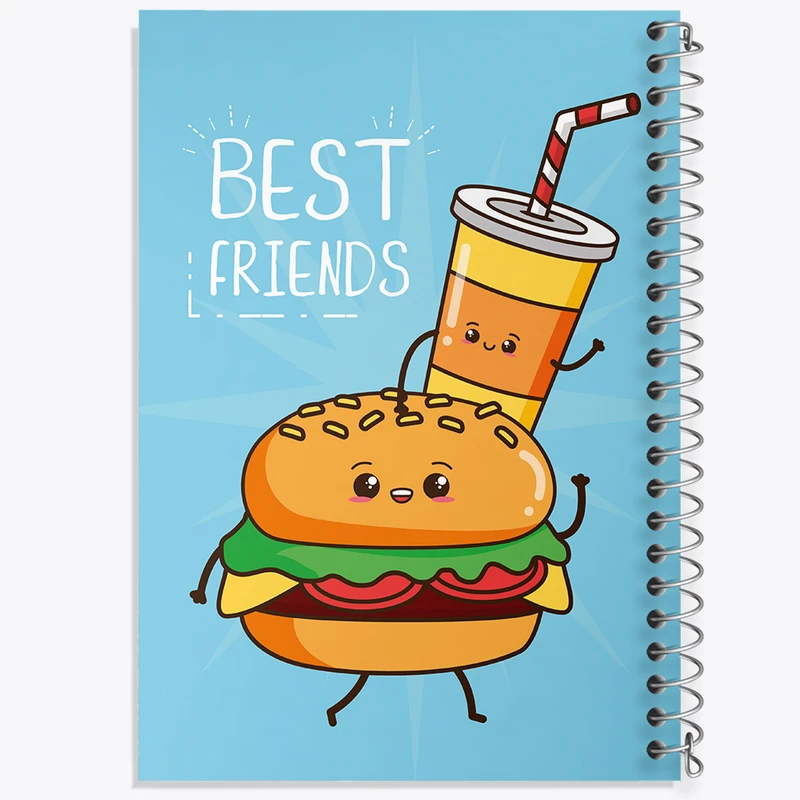 دفتر نقاشی 50 برگ خندالو طرح فست فود (Fast Food) کد 36557