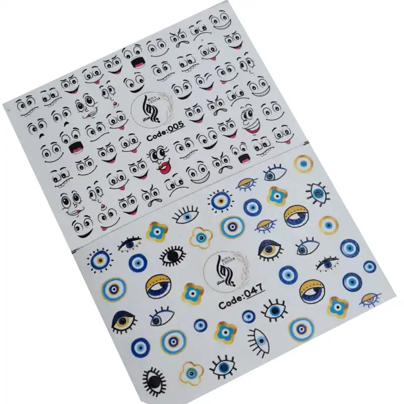 برچسب لنز ناخن رویاسنتر مدل 547 مجموعه 2 عددی