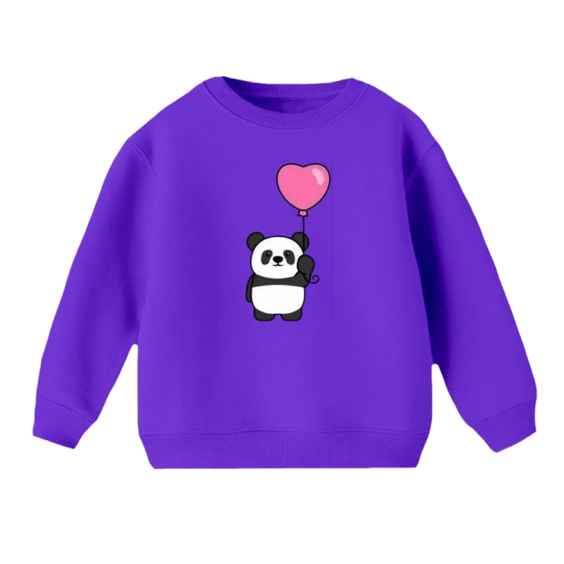 سویشرت بچگانه مدل پاندا و بادکنک قلبی 