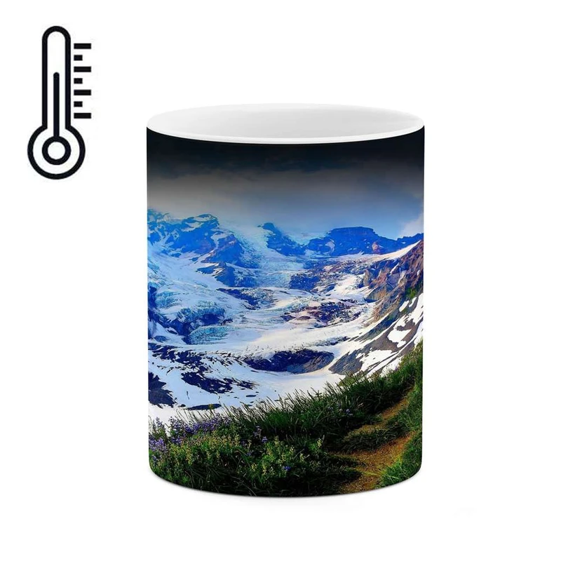 ماگ حرارتی کاکتی مدل منظره برفی کد mgh14986