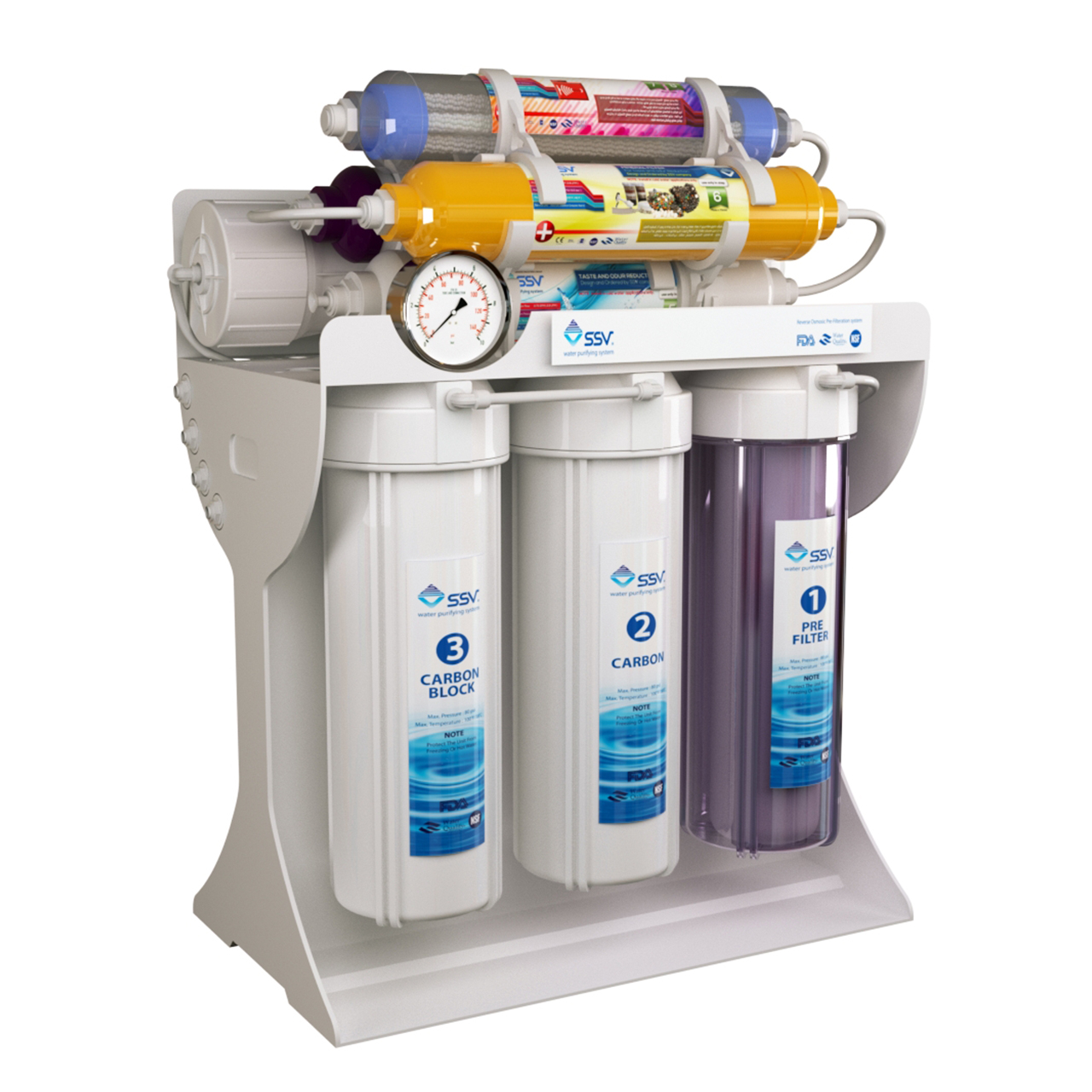 دستگاه تصفیه کننده آب اس اس وی مدل SuperPro 2W X800 به همراه شیر دستگاه تصفیه آب