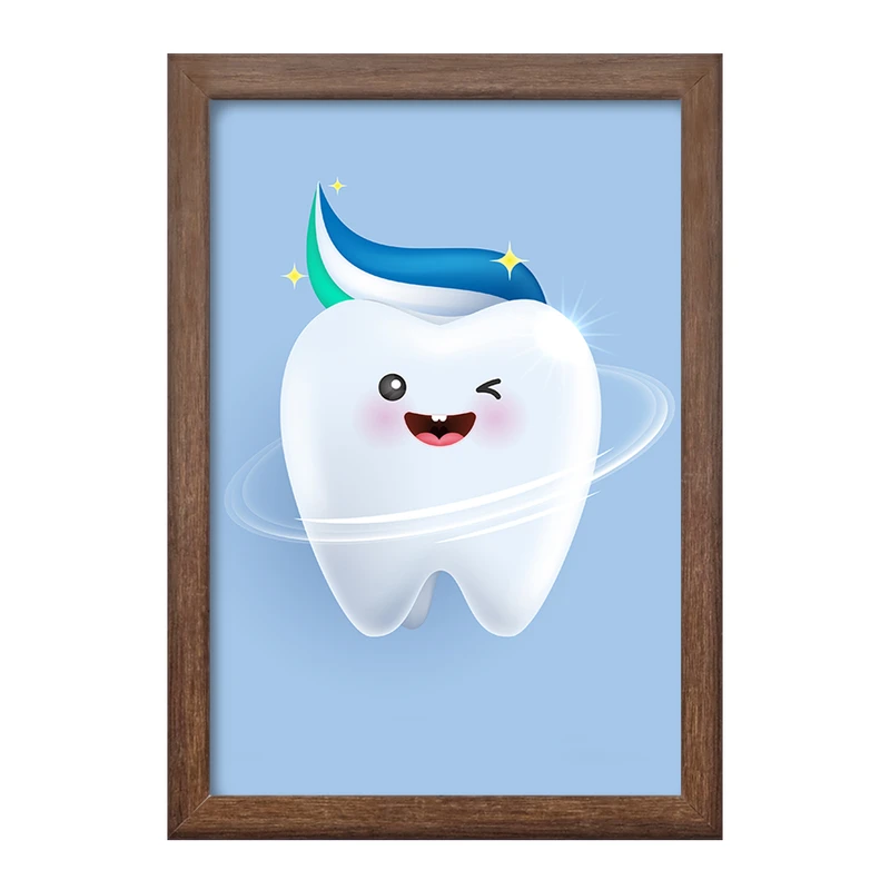 تابلو خندالو طرح دندان و دندان پزشکی کودکانه کد 36703
