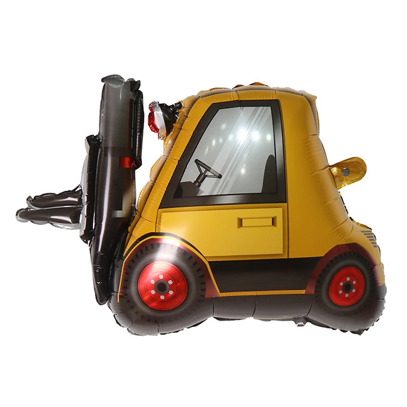 بادکنک فویلی لاکی بالونز مدل ماشین آلات شهرسازی طرح لیفتراک کد 1176