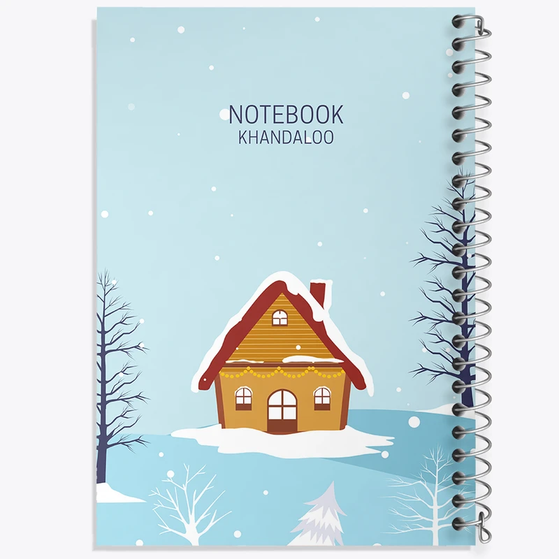 دفتر شطرنجی 50 برگ خندالو مدل کلبه زمستانی کد N1167