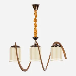 لوستر سه شعله نورهام مدل فنرى۳