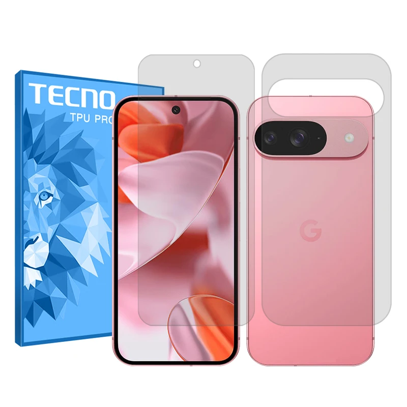 محافظ صفحه نمایش شفاف تکنو مدل Resistant مناسب برای گوشی موبایل گوگل Pixel 9 به همراه محافظ پشت گوشی