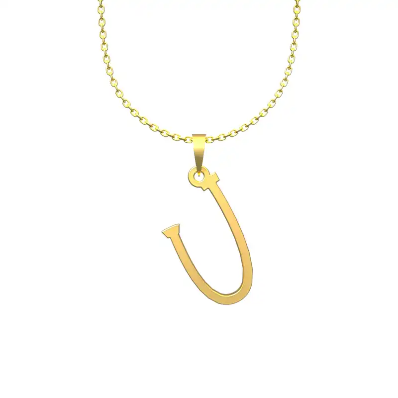 گردنبند طلا 18 عیار زنانه مدوپد مدل حرف U کد H3-1-1437