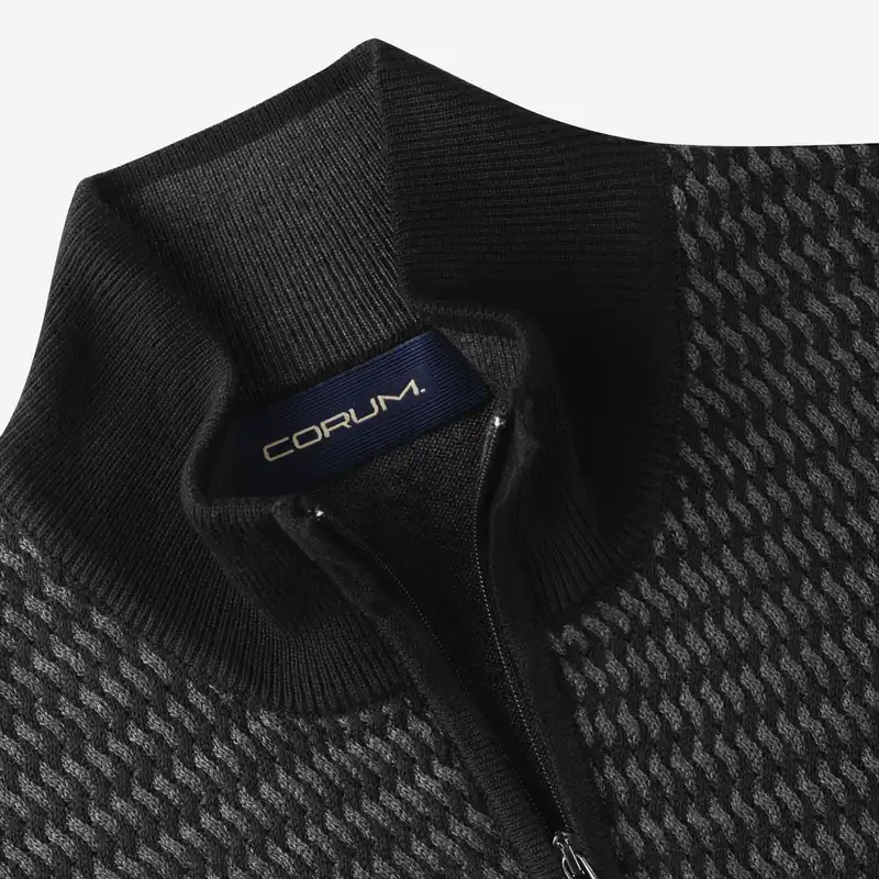 پلیور مردانه کروم مدل نیم زیپ 2321010