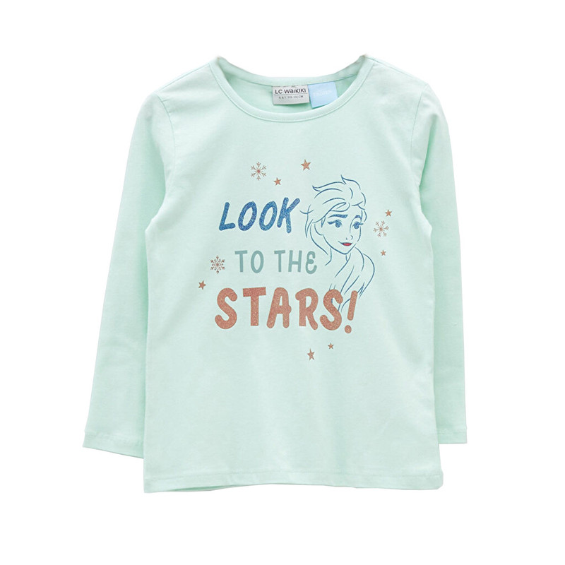 تی شرت آستین بلند دخترانه ال سی وایکیکی مدل look to the stars کد 102