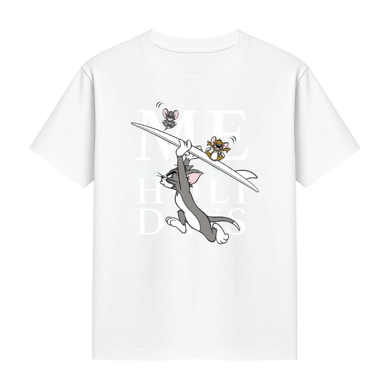 تی‌شرت آستین کوتاه دخترانه مدل تام و جری کد p5 