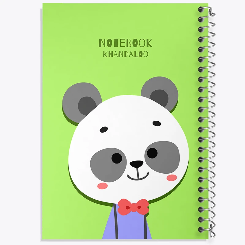 دفتر شطرنجی 50 برگ خندالو مدل پاندا کیوت کد N1114