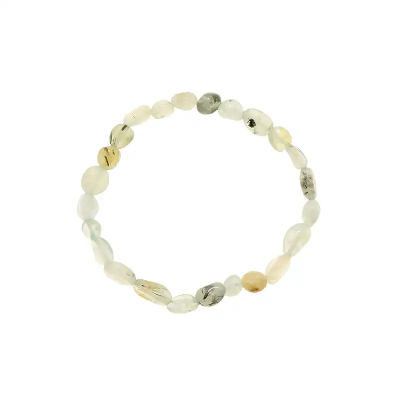 دستبند زنانه دلنار گالری مدل تامبل سنگ زبرجد