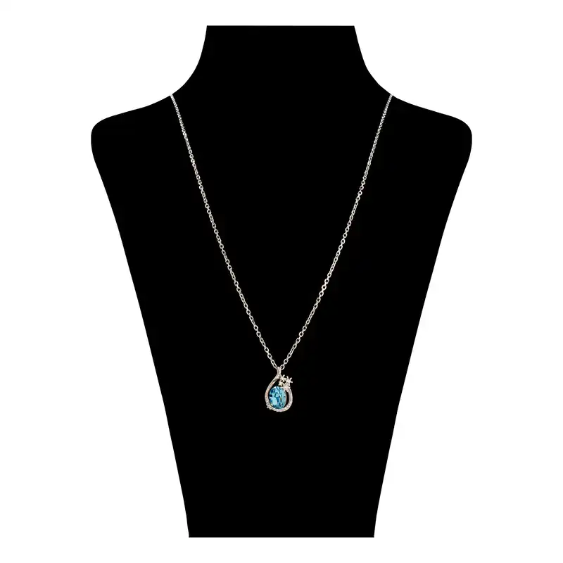 گردنبند نقره زنانه سواروسکی مدل سنگ و دونه برف کد 848751