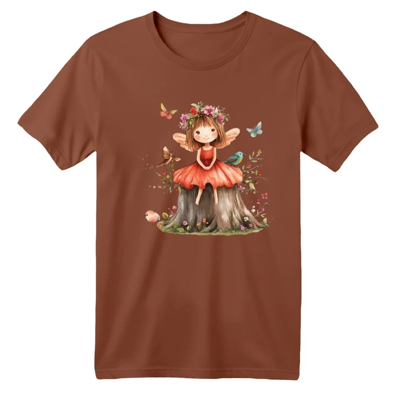 تی شرت آستین کوتاه بچگانه مدل دخترک کد 7