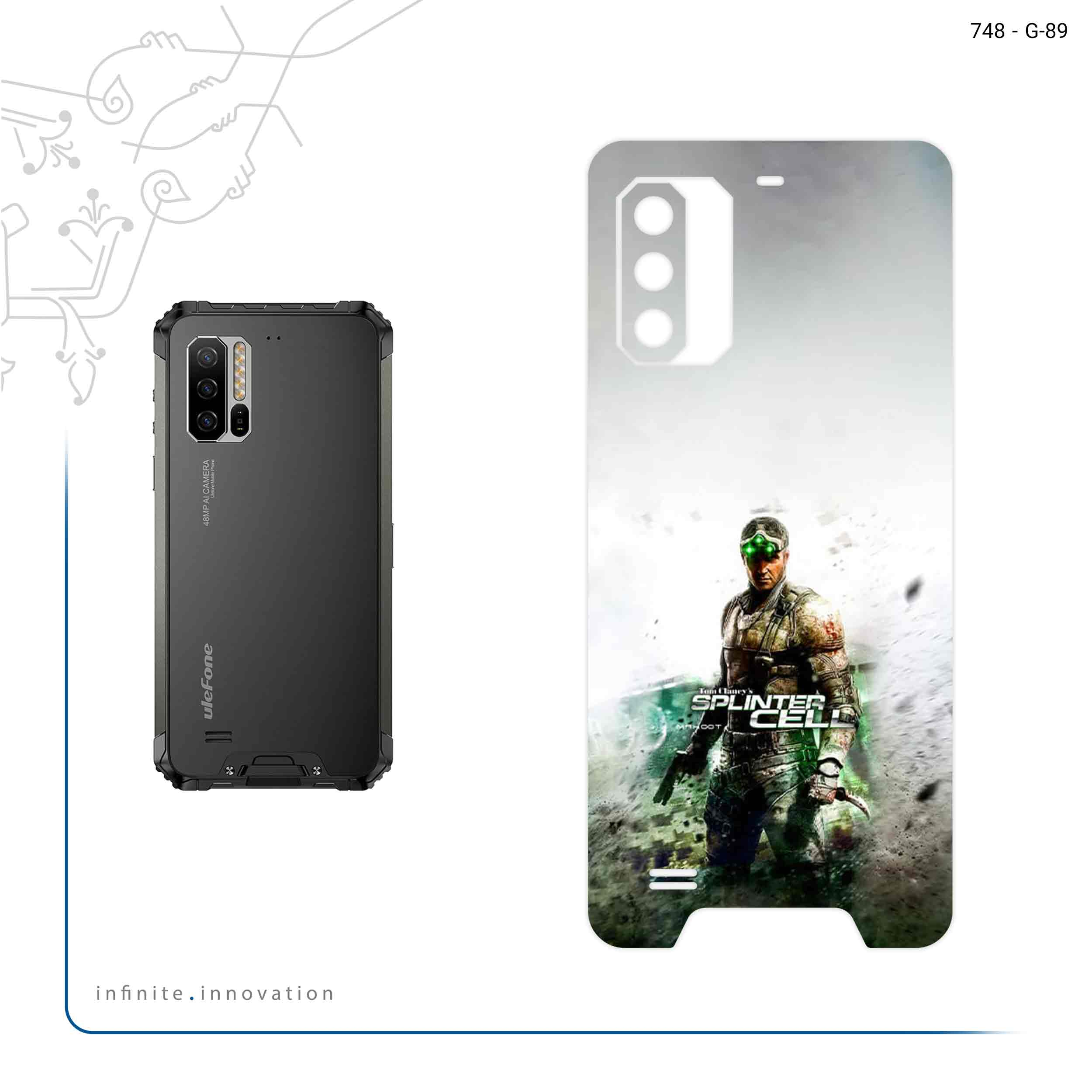 برچسب پوششی ماهوت مدل splintercell Game Series مناسب برای گوشی موبایل یولفون Armor 7