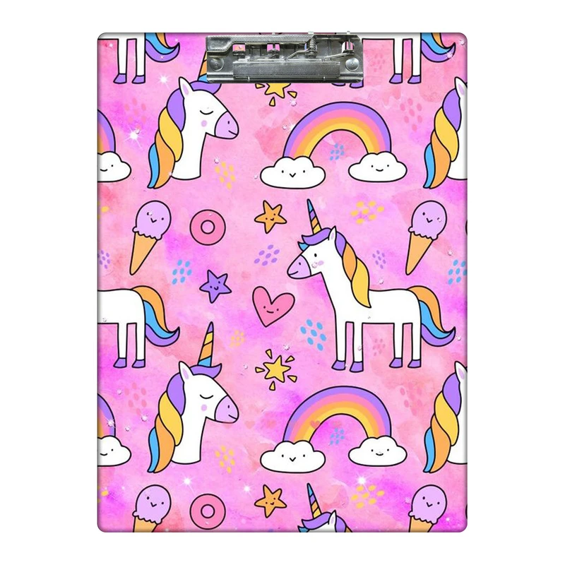 تخته شاسی طرح یونیکورن و بستنی و رنگین کمان کد 3263153 سایز A4