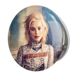 آینه جیبی خندالو طرح مارگو رابی Margot Robbie مدل تاشو کد 3856