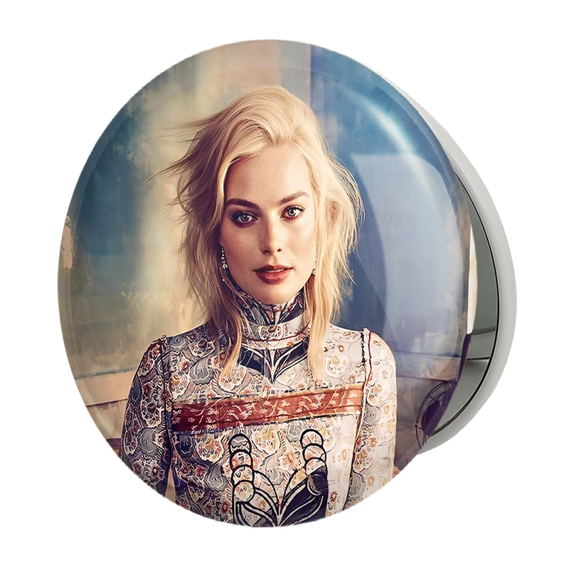آینه جیبی خندالو طرح مارگو رابی Margot Robbie مدل تاشو کد 3856 