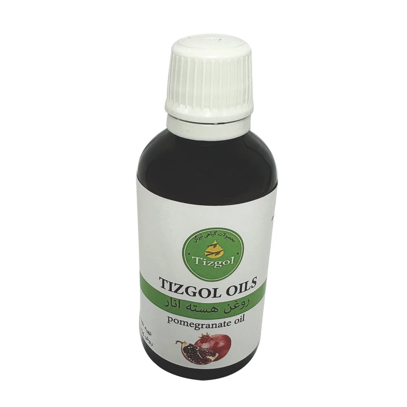 روغن هسته انار تیزگل مدل سنتی حجم 50 میلی لیتر