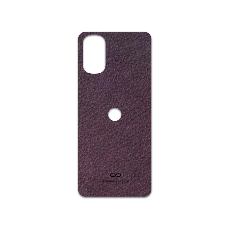 برچسب پوششی ماهوت مدل Purple-Leather مناسب برای گوشی موبایل موتورولا Moto E32s