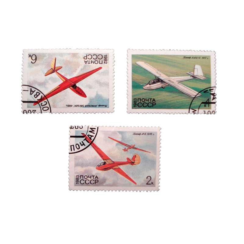 تمبر یادگاری مدل هواپیما کد DS1870 مجموعه 3 عددی