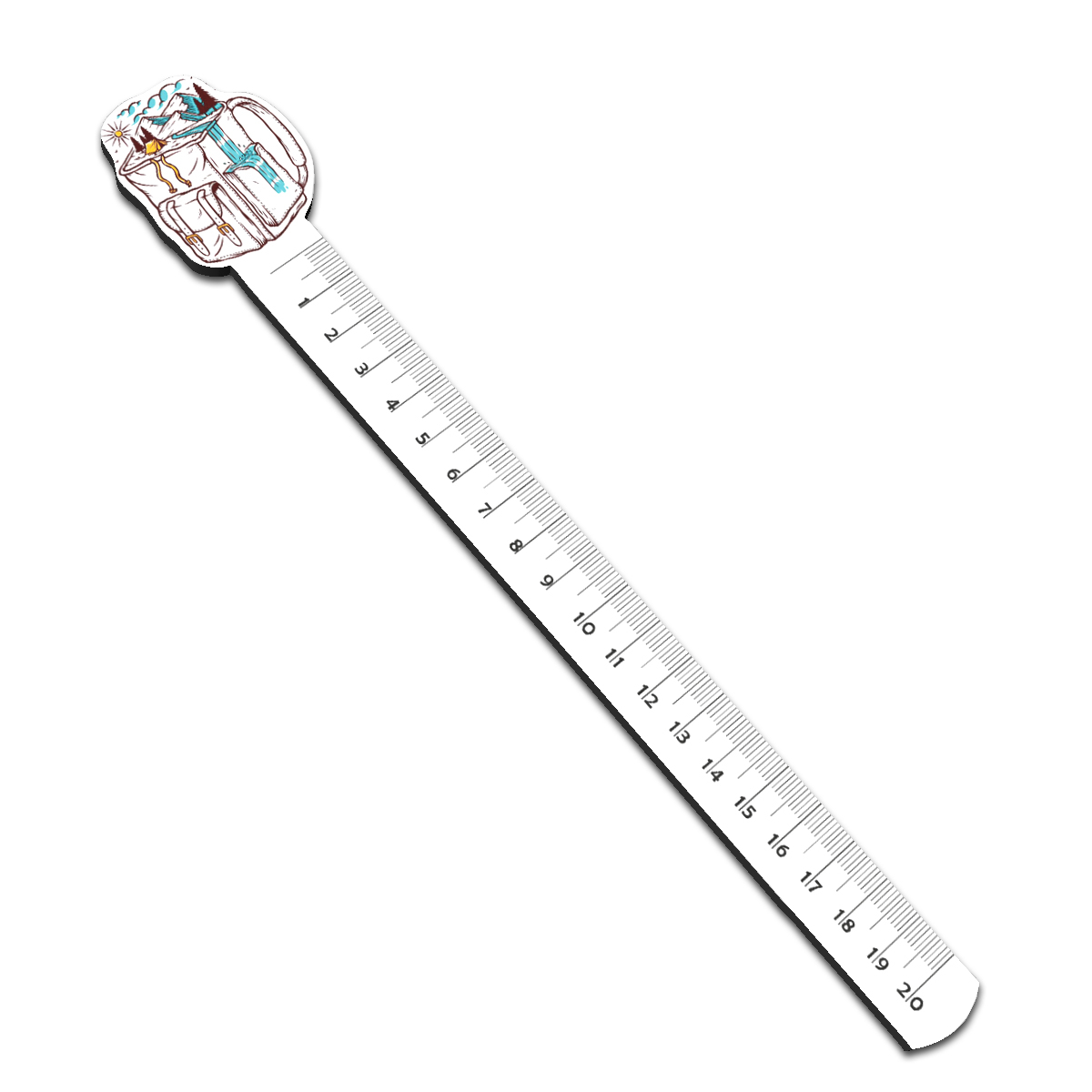 خط کش  20 سانتی متری طرح کوله پشتی کد rtr14