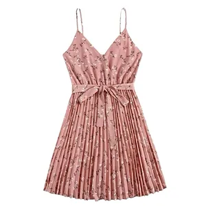 پیراهن یقه هفت زنانه شین مدل پلیسه بابونه