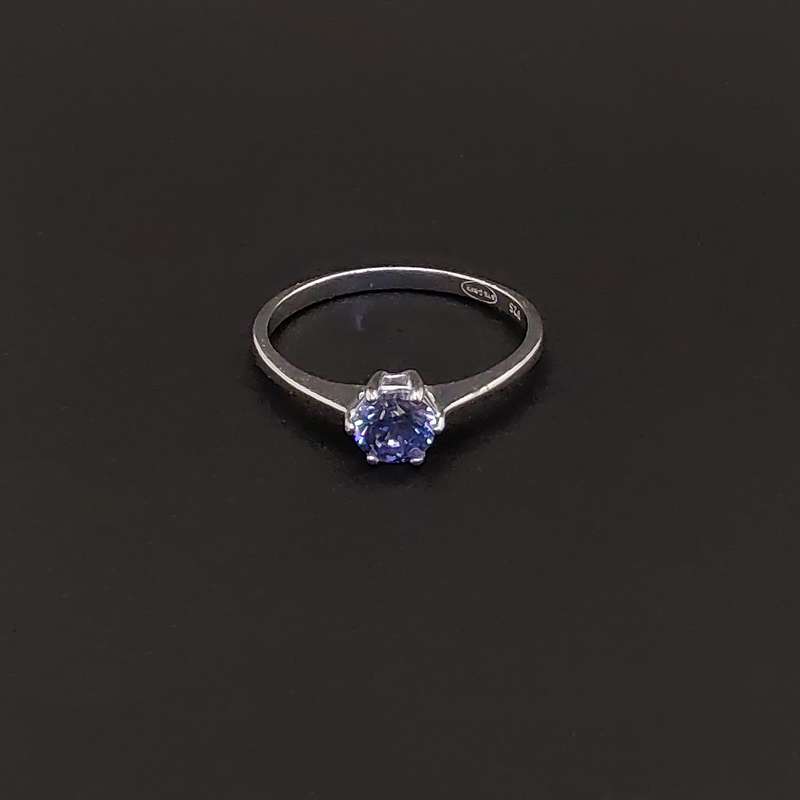 انگشتر نقره زنانه مدل تک نگین