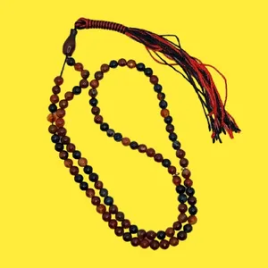 تسبیح نقره جات بافندگان مدل عقیق کد 33