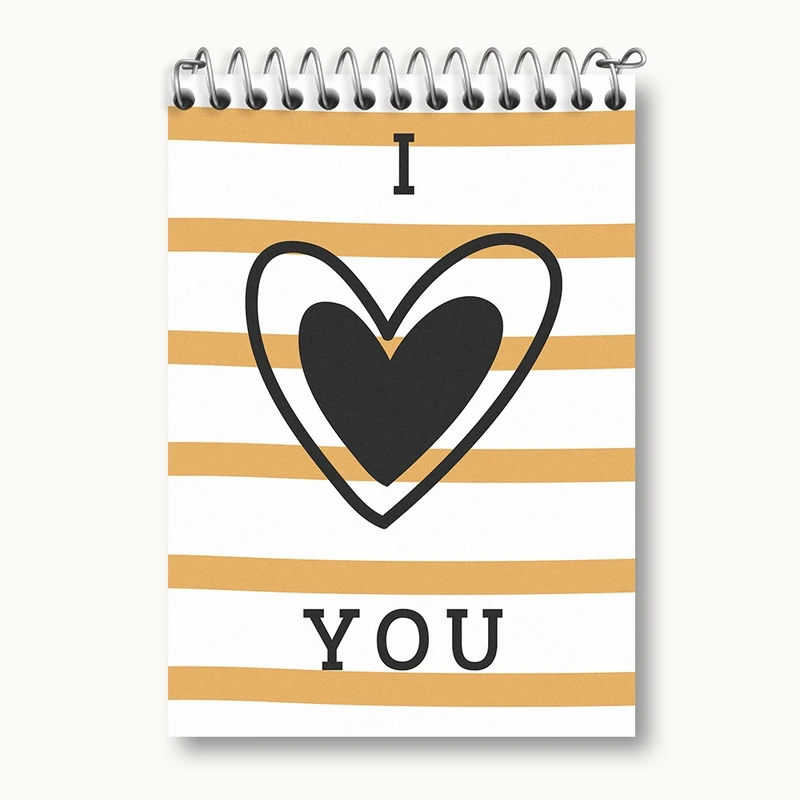 دفتر یادداشت 50 برگ خندالو مدل I Love You کد N141
